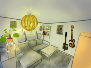 Cozy living room to relax to