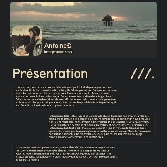 WIP de mon nouveau site